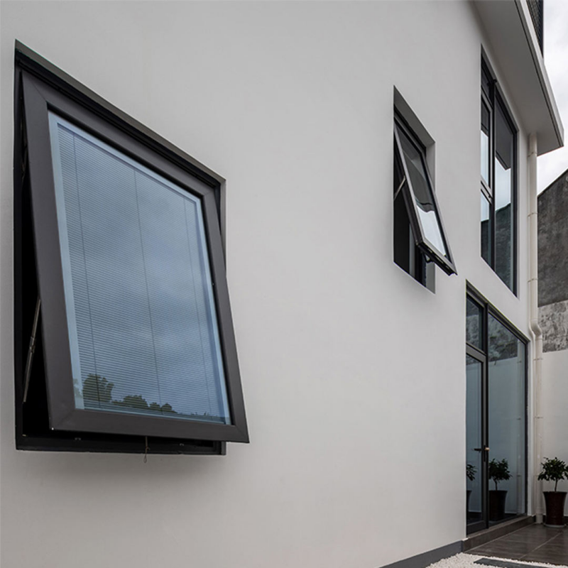 Wholesale Modern Aluminum Outward Top Hung Awning Window Thermal Insulation Waterproof Design Ventilation Outdoor Bathroom
