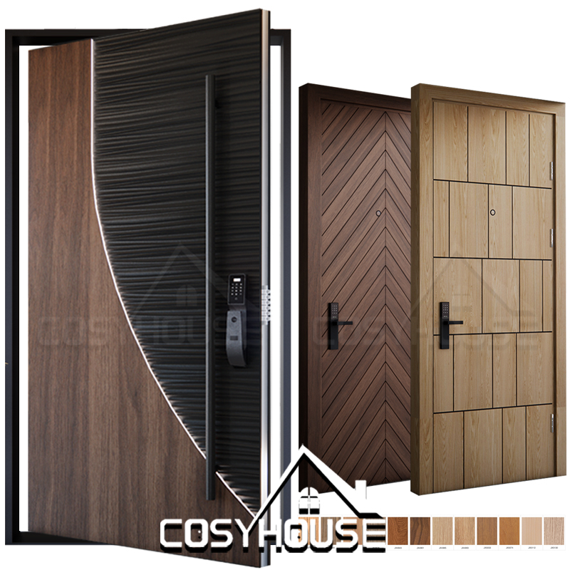 Custom Modern Aluminum Exterior Door Luxury Pivot Entrance Door for Villa and High End House