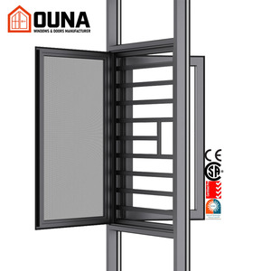 OUNA Anti-Theft Aluminum Casement Window With Screen NFRC CSA Certified