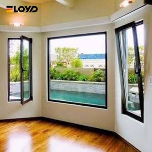 Eloyd Modern Aluminum Tilt Turn Windows &amp; Doors with Swing Open Style Triple Glass Double Glazed Comply with America Standards
