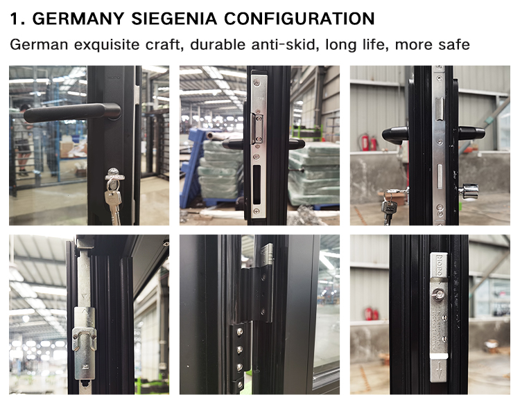 Hihaus Custom Glass Double Swing Door for Villa and Courtyard Aluminum Frame Tempered Glass Sakya Door