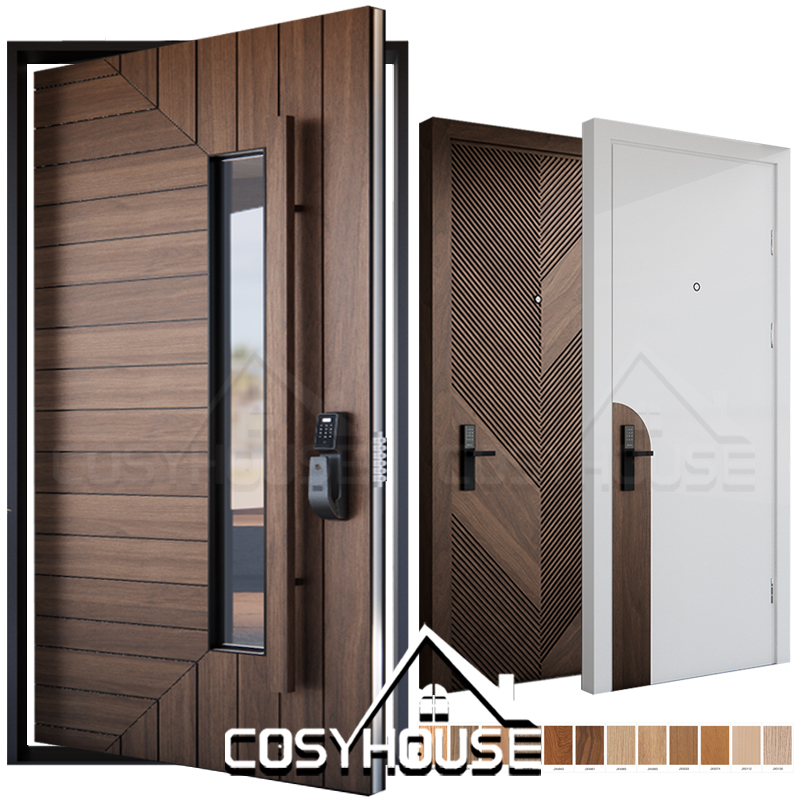 Custom Modern Aluminum Exterior Door Luxury Pivot Entrance Door for Villa and High End House