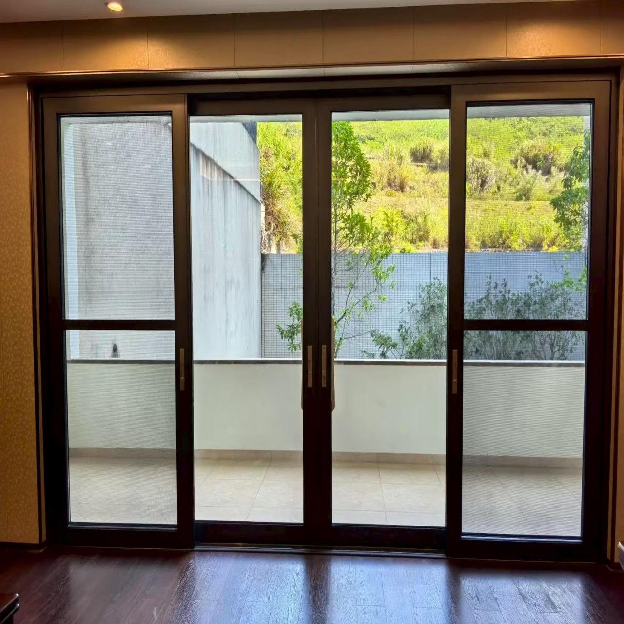 Aluminum Alloy Sliding Door with Glazing Tempered Glass for Kitchen Living Room Bedroom Bathroom Partition Use