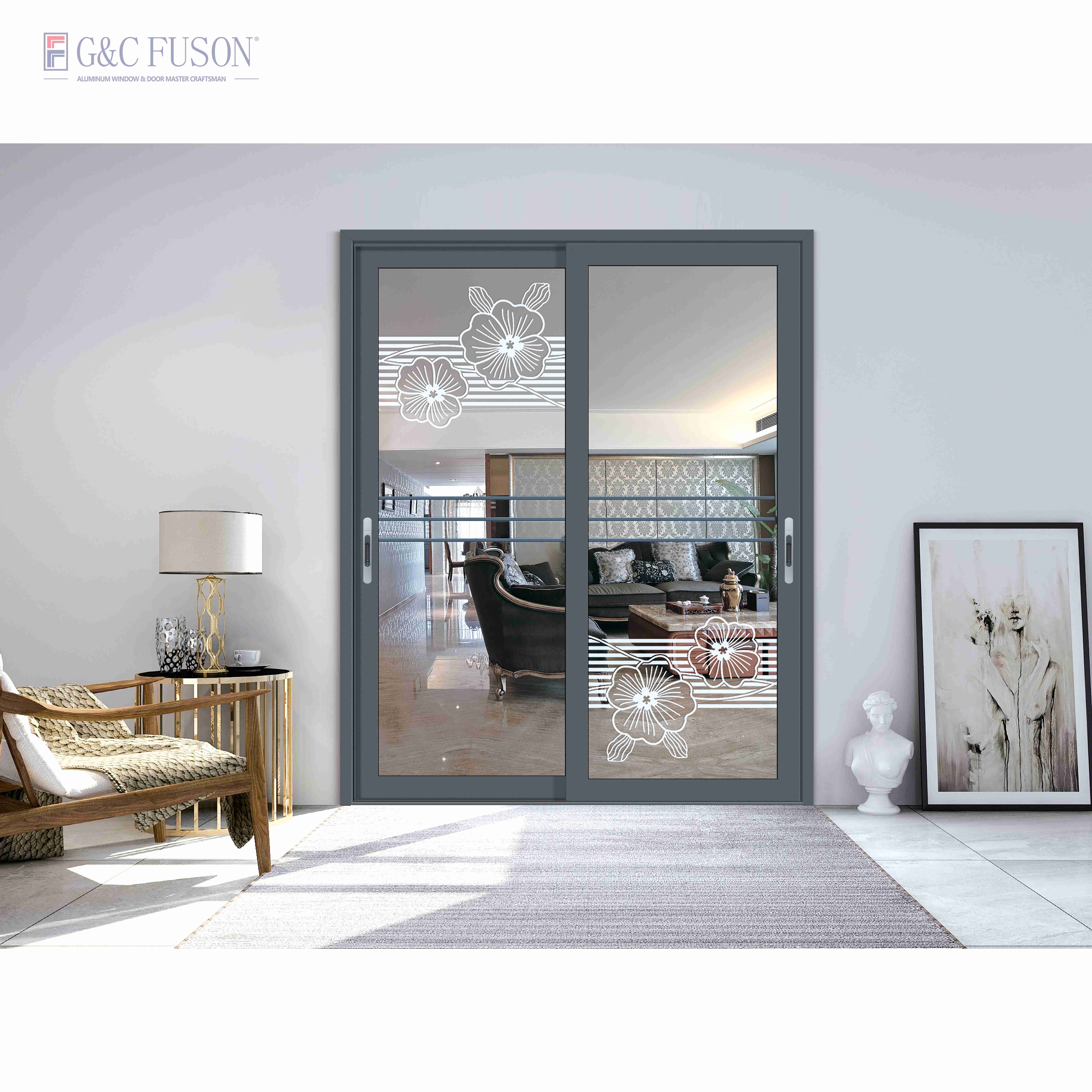 Simple Design City Style Residential House Commercial Heavy Duty Thermal Break Automatic Sliding Door Aluminum Patio Glass Door