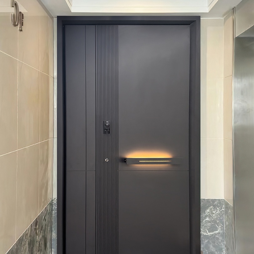 FoShan High-End Cast Aluminum Security Anti-Theft Villa Entry Door Stainless Steel Entrance Door of a Self-built House