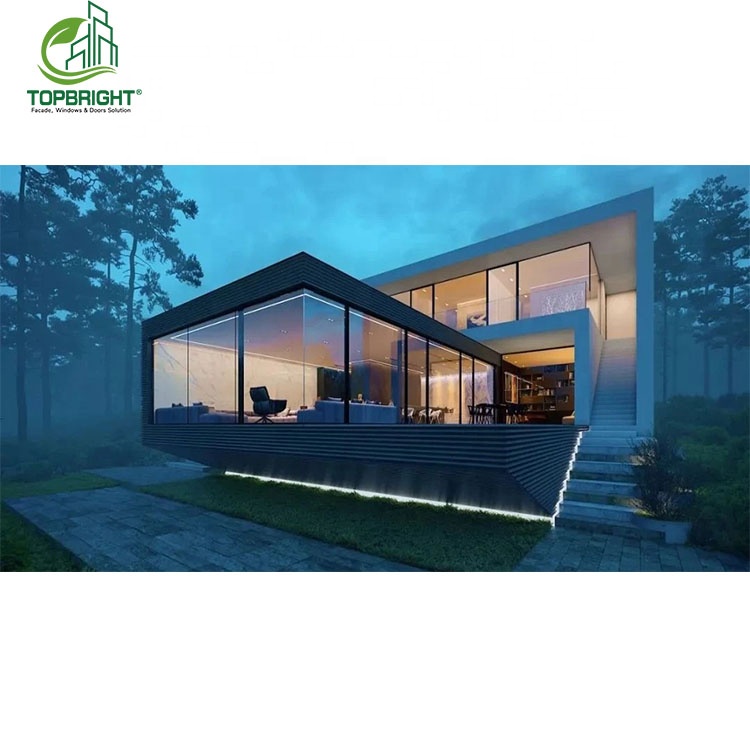 Houses Oem Large Glass Window Double Glazed Hurricane Impact windows Proof Aluminum windows