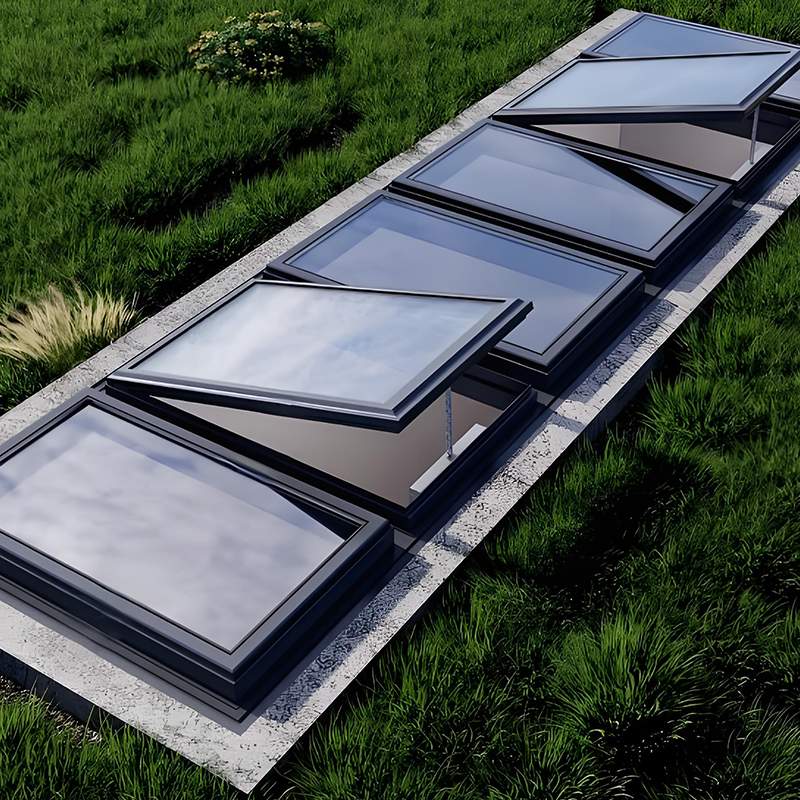 Sliding Security Windows for Home &amp; Shop Front Glass Aluminum Skylight Panoramic Metal Door Windproof Function 5 Year Warranty