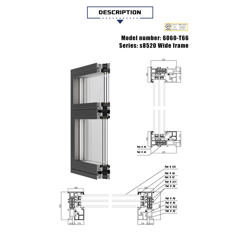 Trackless Aluminum Alloy Mosquito Net Sliding Glass Door System for Exterior Balcony Kitchen Patio Applications