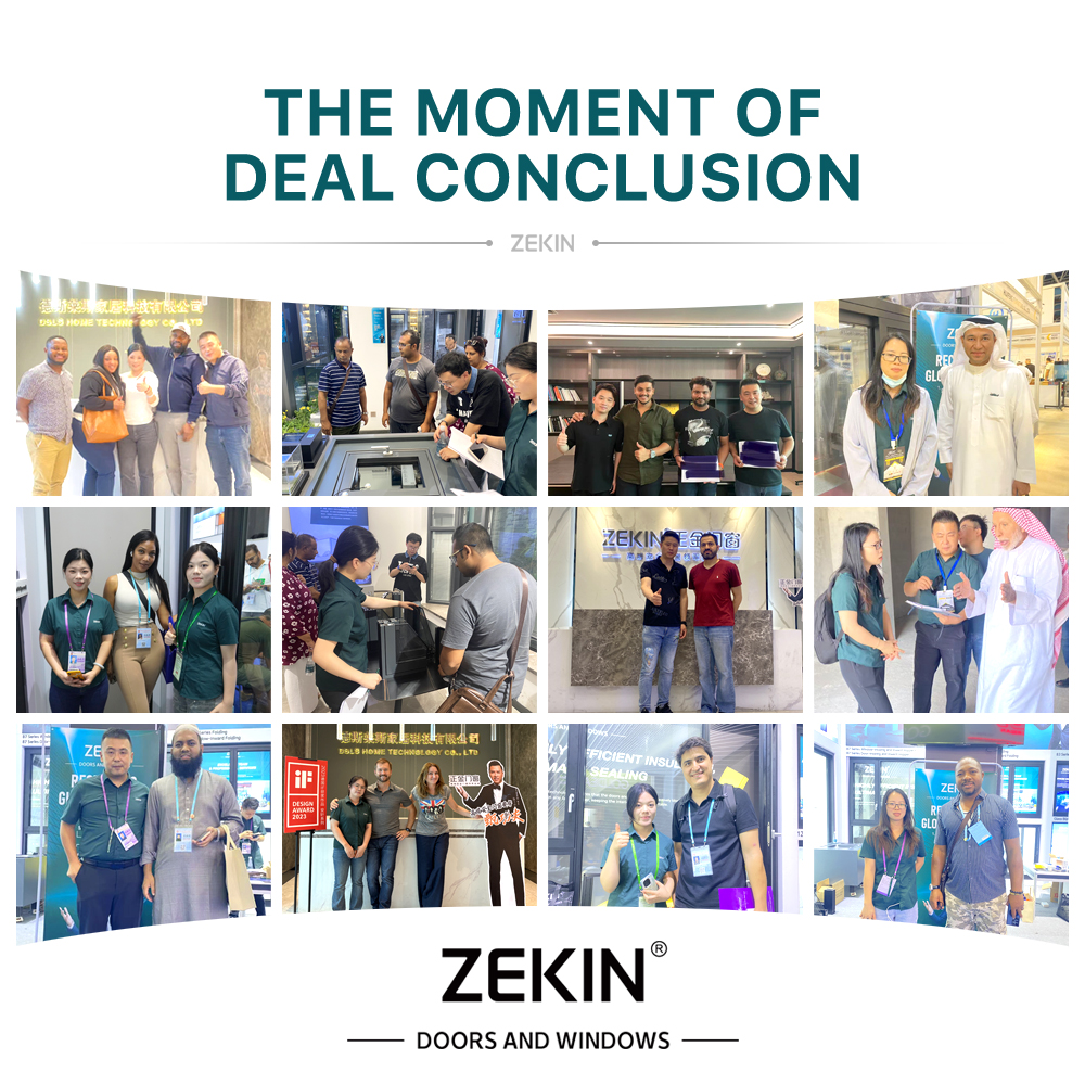 ZEKIN Aluminum Casement Door Double AS2047 Certified Glazed Glass with Low-e Casement Door Hurricane Impact Proof Other Doors