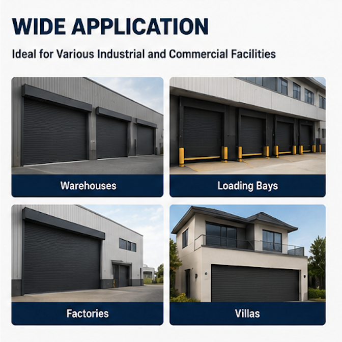 Automatic Aluminum Alloy Roller Shutter Door Electric Motorized Security Windproof Roll up Doors for Garage Warehouse Shop