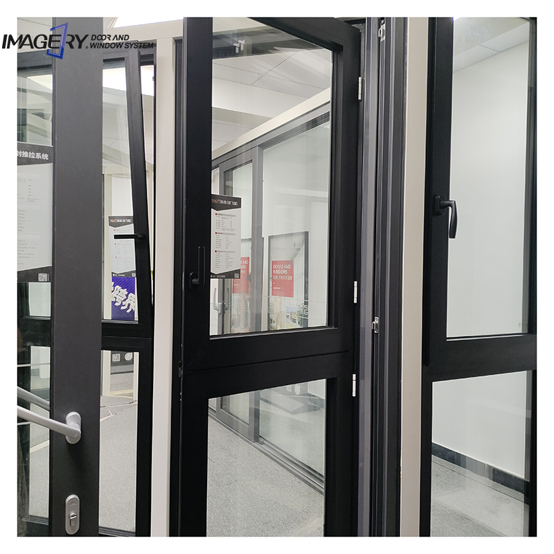 Modern Style Custom Multifunctional Opening Thermal Break Aluminum Double Flying Wings Doors and Windows System