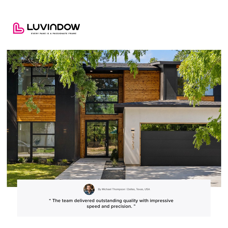 Soundproof Aluminum Glass Exterior Door Tempered Double Glazed Anti-theft for American Residential Project