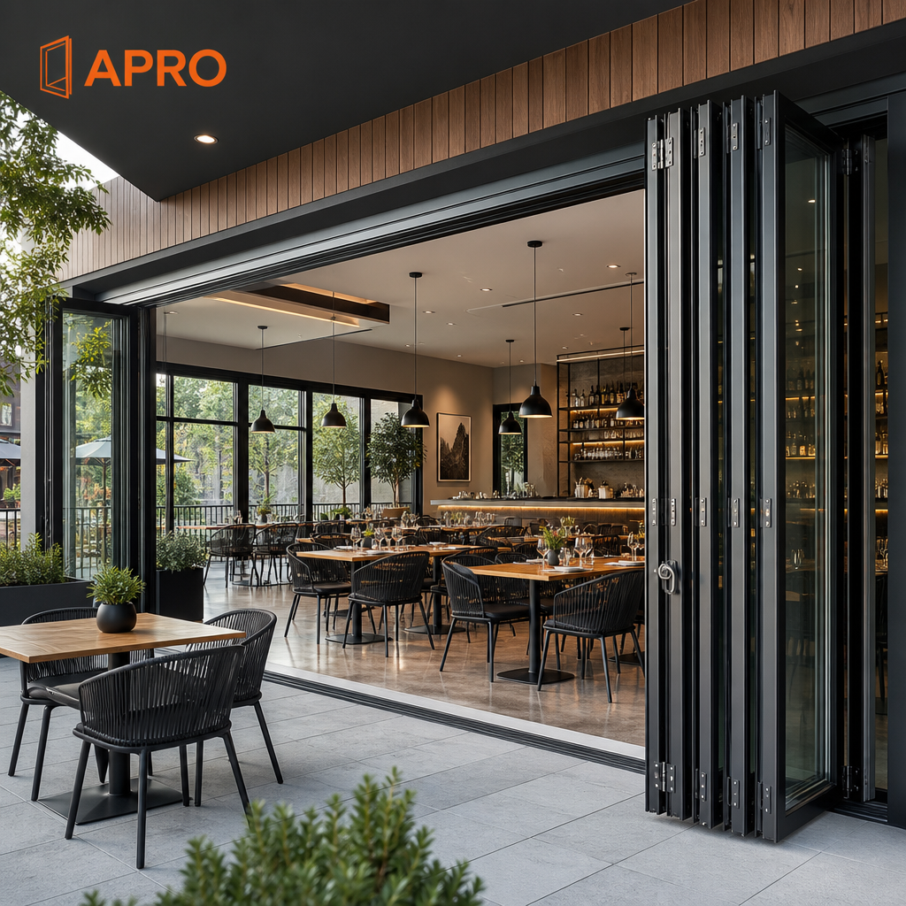 Widest Internal Bifold Doors with Forested Glass Aluminum Fold Roller Magnet Folding Aluminum Doors for Bathroom