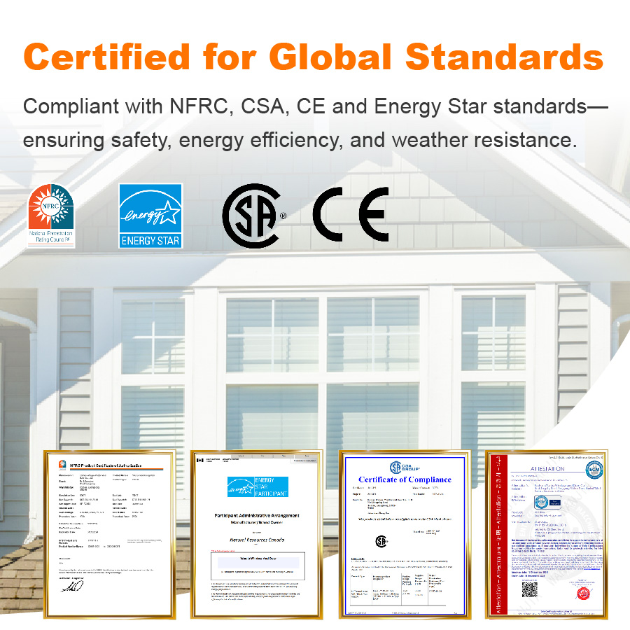 Latest Design Energy Efficiency Exterior Front Entry Doors Aluminum Swing Glass Door Residential French Doors