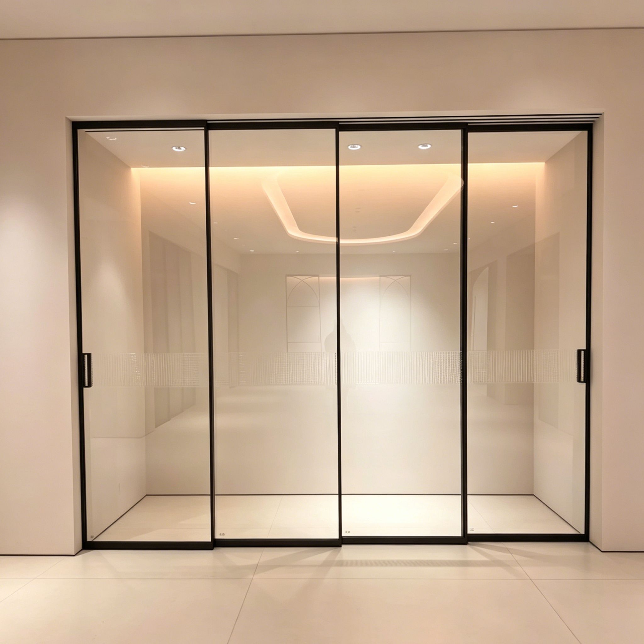 AOMEJA + OPK Aluminum Sliding Partition Door Sound Insulation Minimalist Design Interior Wine Cellar Bedroom Kitchen Apartment
