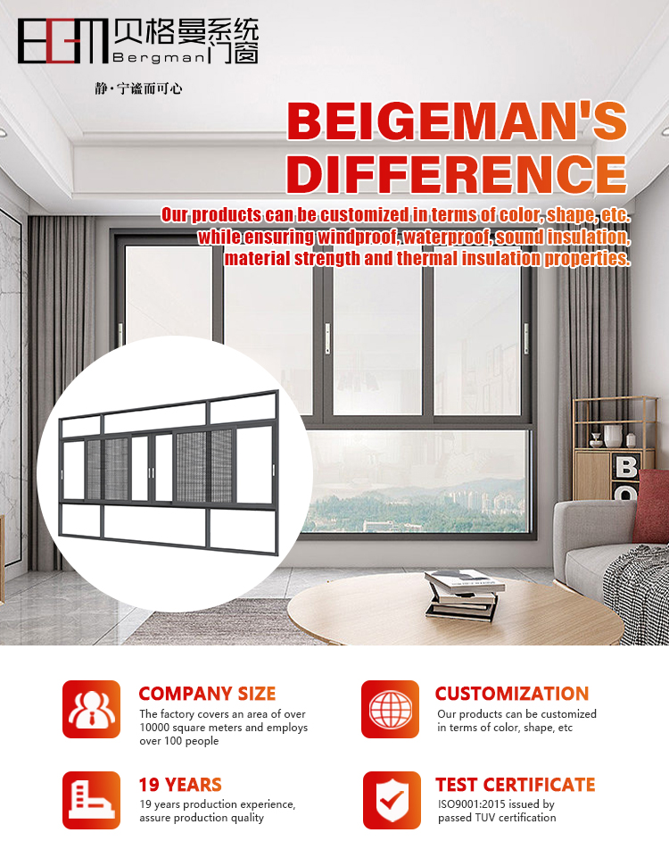 Beigeman French Style Aluminum Casement Door Showcase