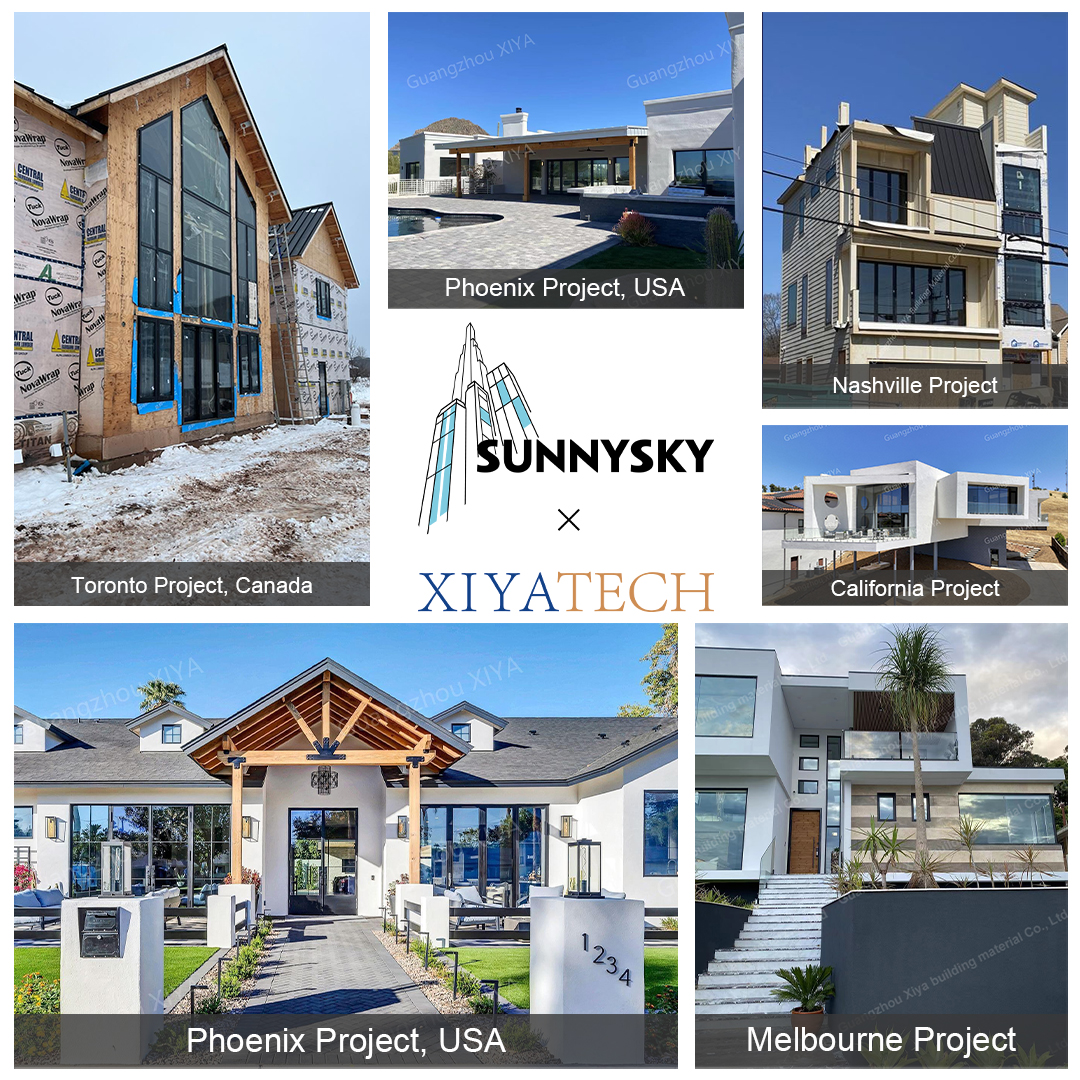 Sunnysky Heavy Duty Aluminum Panel Garage Door Hurricane Proof Solid Sectional Multi Lock System Villa Access Ways