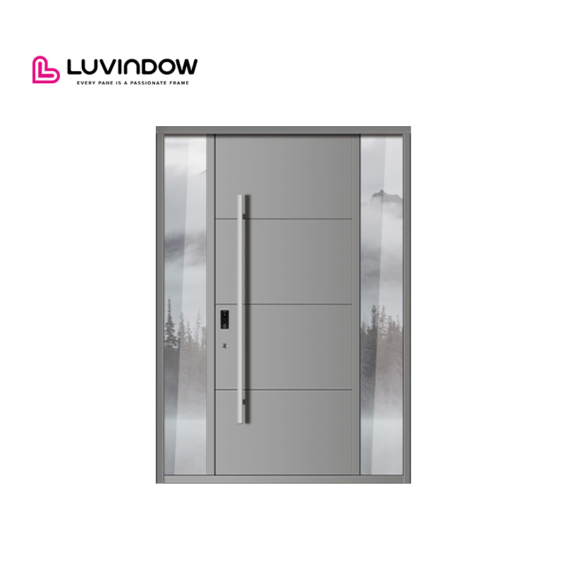 Modern Design Energy-Efficient NFRC Certified Double Pane Aluminum Entry Door Good Price Thermal Break Inward Air Tightness Home