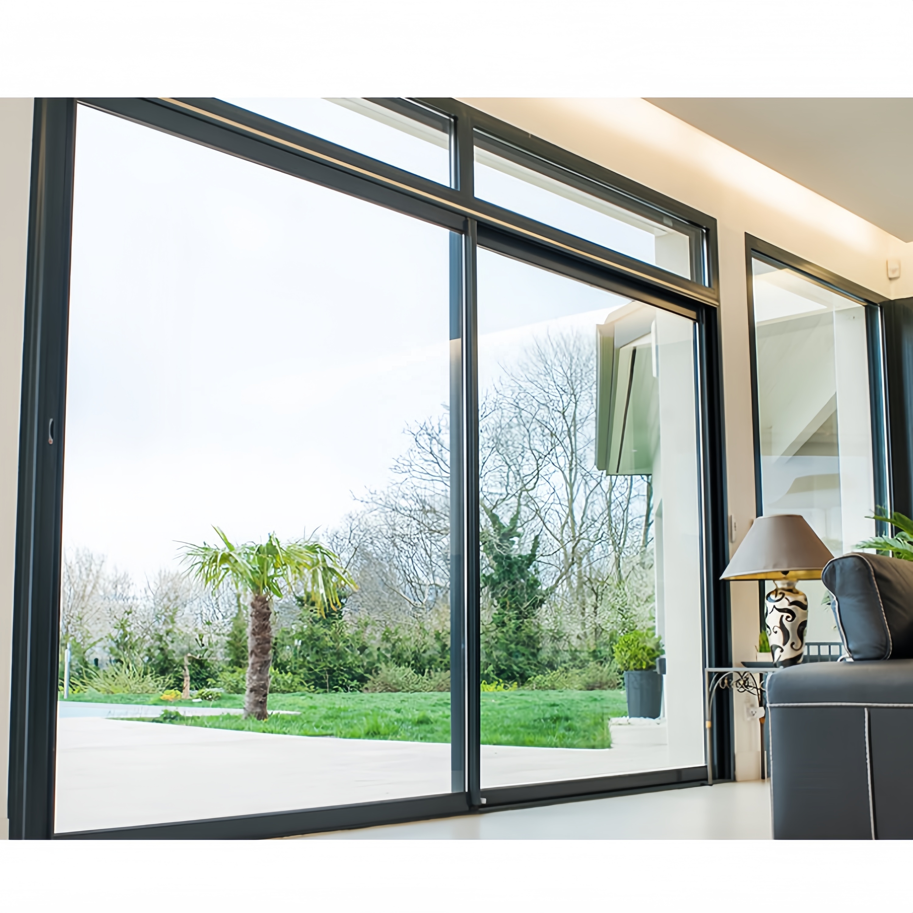 Customized Modern Sliding Door House Kitchen Waterproof Soundproof Aluminum Frame Profiles Cabinet Glass Sliding Door