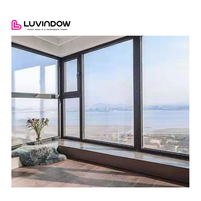 Modern Style Tilt Turn Window Low-E Glass German Hardware Aluminium Frame Swing Open For Villa-Double Glazing Horizontal Opening