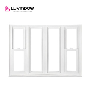 Best Selling Aluminium Corner Bay Heat Insulation Low-E Double Glazed Fixed Textured Bow Window Casement Bay Aluminium Windows