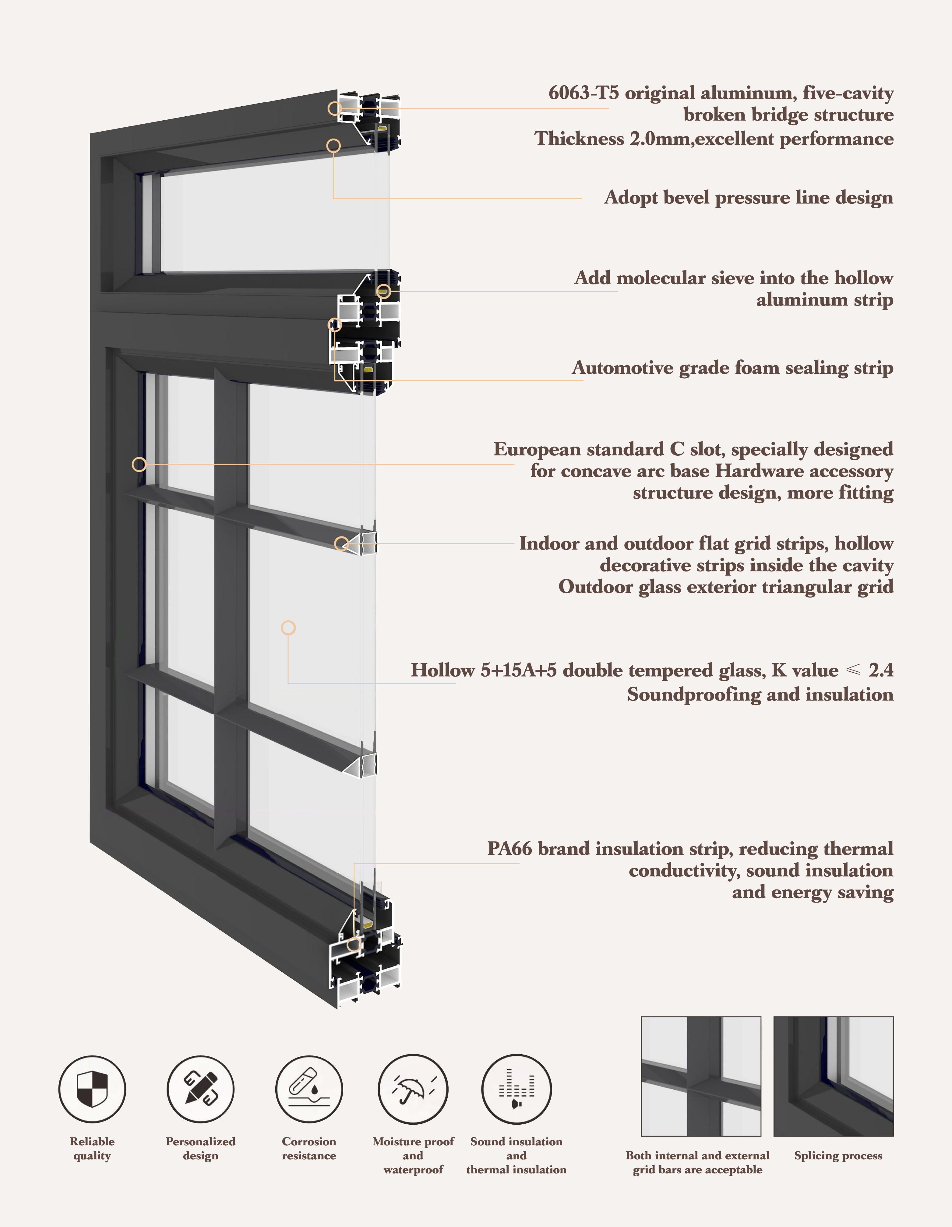 Shatterproof & Corrosion Resistant Aluminium French Windows for Exteriors Bedrooms & Farmhouses