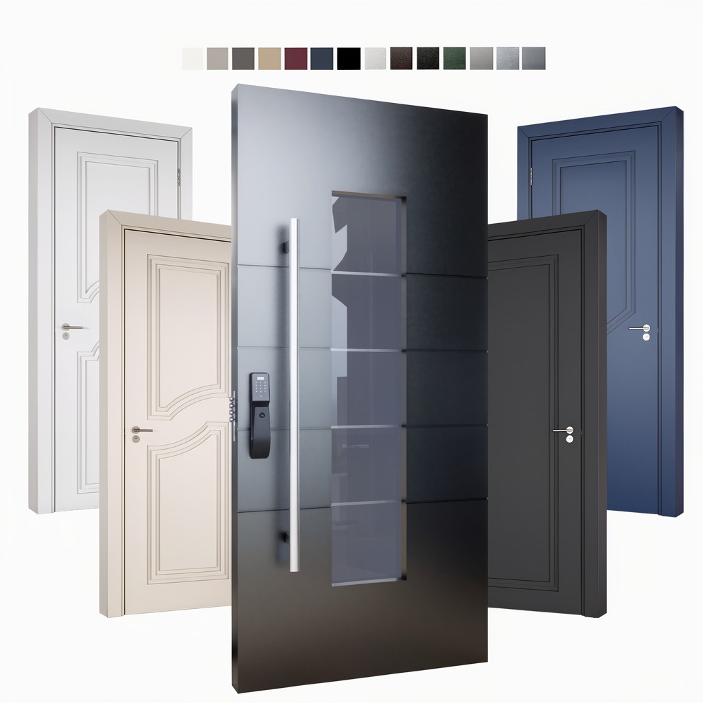 American High Quality Modern Exterior Entry Anti-Theft Security Door Hotel Villa Living Room Aluminum Alloy Manual Opening