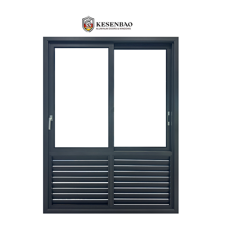 Low-E Glass Aluminium Sliding Windows Energy Efficient AS2047 NFRC CE Hurricane Impact Horizontal Sliding Window