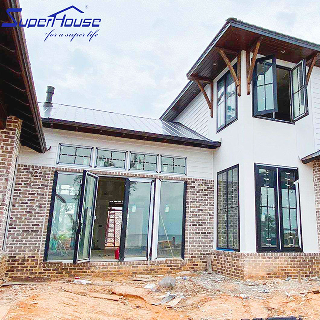 Hurricane Proof Impact Soundproof Smart Interior Doors French Door Thermal Break Front Double Glass Casement Commercial Doors