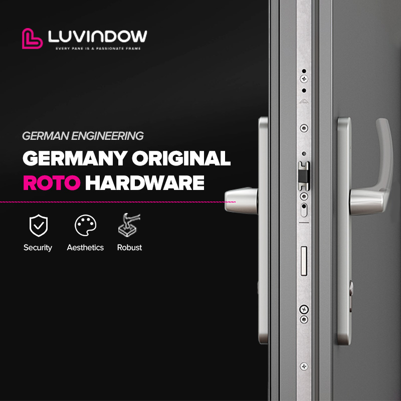 High-Quality French Aluminum Glass Front Door for Bedroom, 10-Year Warranty