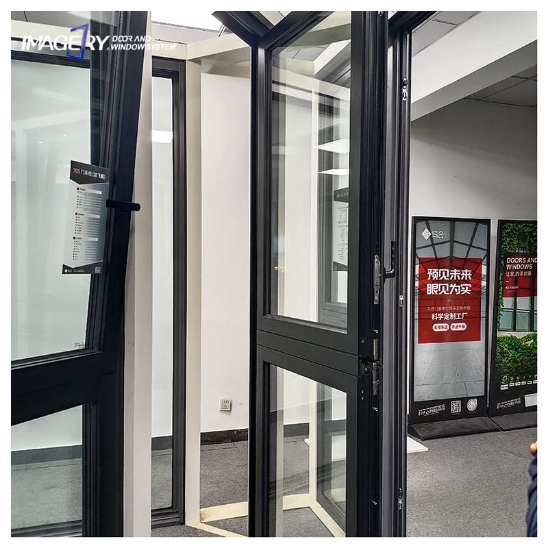 Modern Style Custom Multifunctional Opening Thermal Break Aluminum Double Flying Wings Doors and Windows System