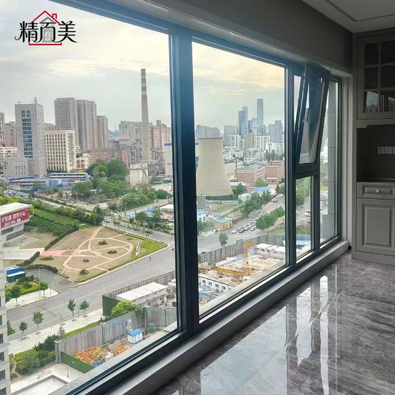 Powder Coated Customized Factory Direct Precision Cut Weatherproof Durable Corrosion Resistant Aluminum Villa Window