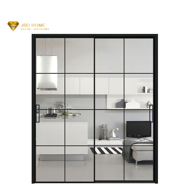 Modern Impact Resistant Thermal Insulation Aluminum Sliding Glass Door Windproof Villa Interior Customizable Sliding Glass Doors