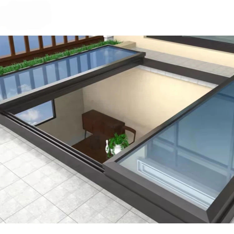 Sliding Security Windows for Home &amp; Shop Front Glass Aluminum Skylight Panoramic Metal Door Windproof Function 5 Year Warranty