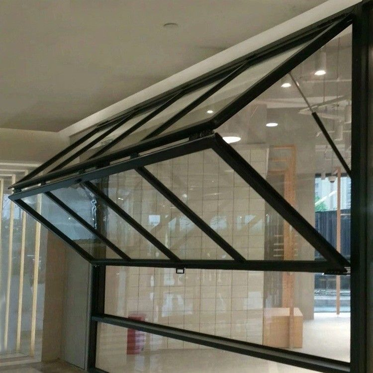 Arch Fold Balcony Glazing Folding Frameless Double Glass Window With Thermal Break