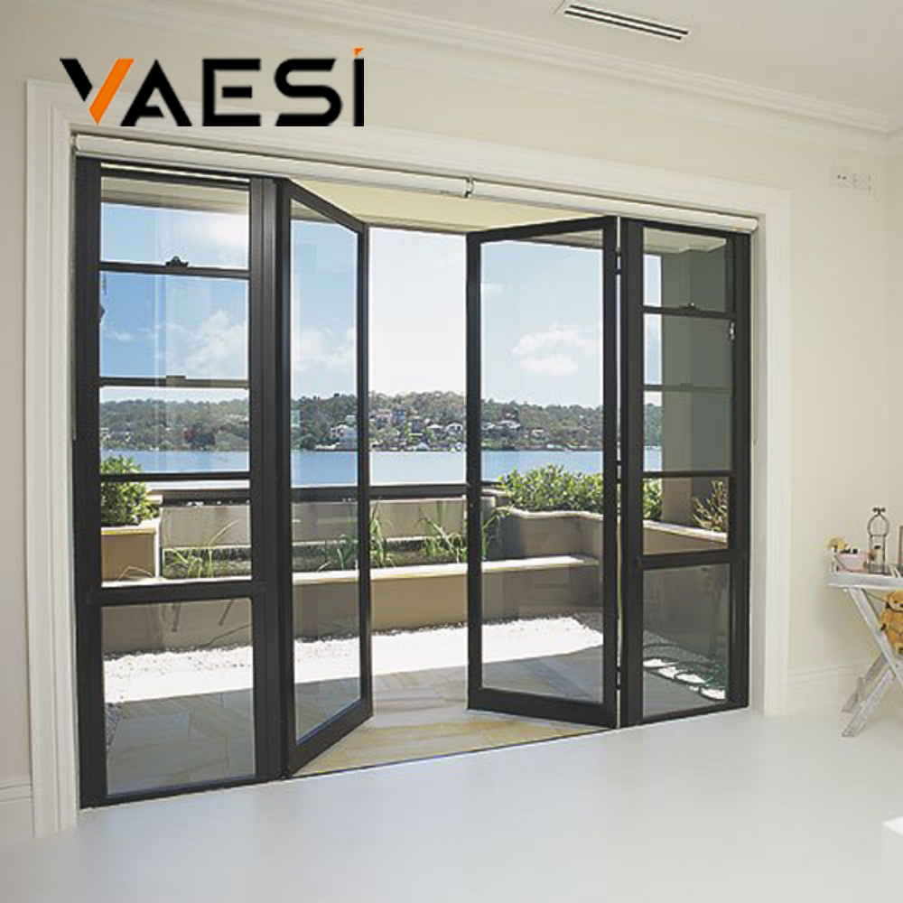 Modern Aluminum Casement Door with Clear Glass for Exterior Use in Apartments Parks Wine Cellars
