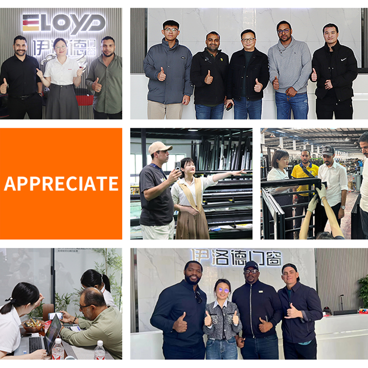 Eloyd Hot Sale Folding Accordion Steel Glass Door Sliding Aluminum Mosquito Net for Bathroom with Sound Insulation