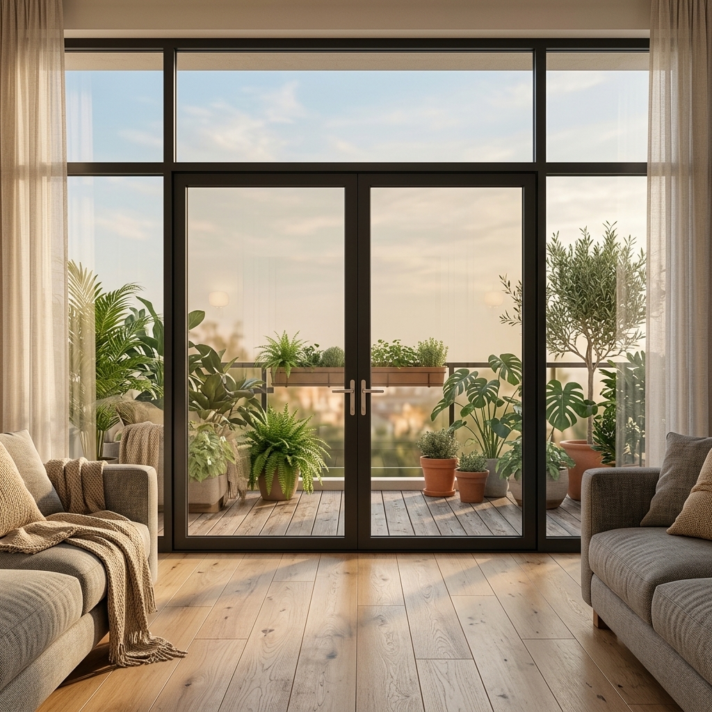 Customized Bulk Insulated Front Entry Doors French Doors Factory Direct Entry Aluminum Casement Doors
