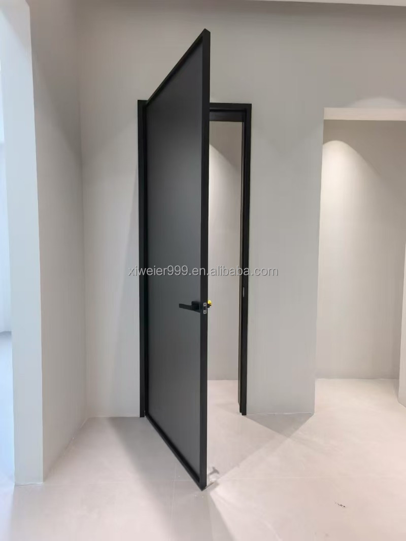 On Sale Aluminum Alloy Single Glazed Bathroom Door Swing Door Pivot Door for House