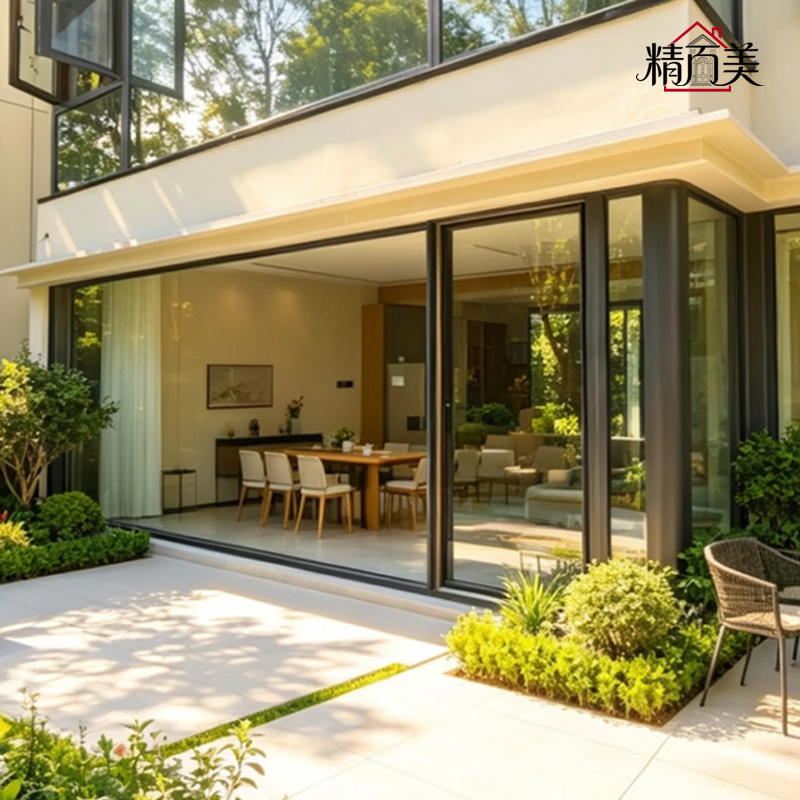 Modern Windproof Customized Hurricane Resistant Glass Soundproof Rigid Frame Weatherproof Aluminum Side Pressure Sliding Door
