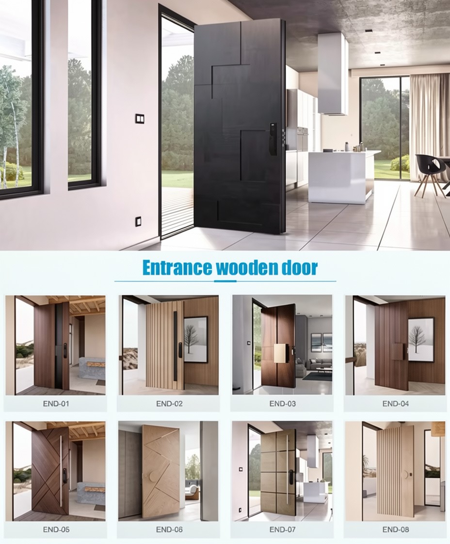 American High Quality Modern Exterior Entry Anti-Theft Security Door Hotel Villa Living Room Aluminum Alloy Manual Opening