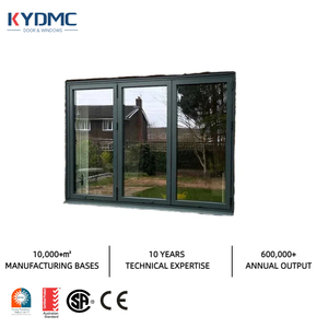 Low E Double Glass Aluminum Black Frame Bifold Windows NFRC Modern Exterior Garden American Bar Folding Window