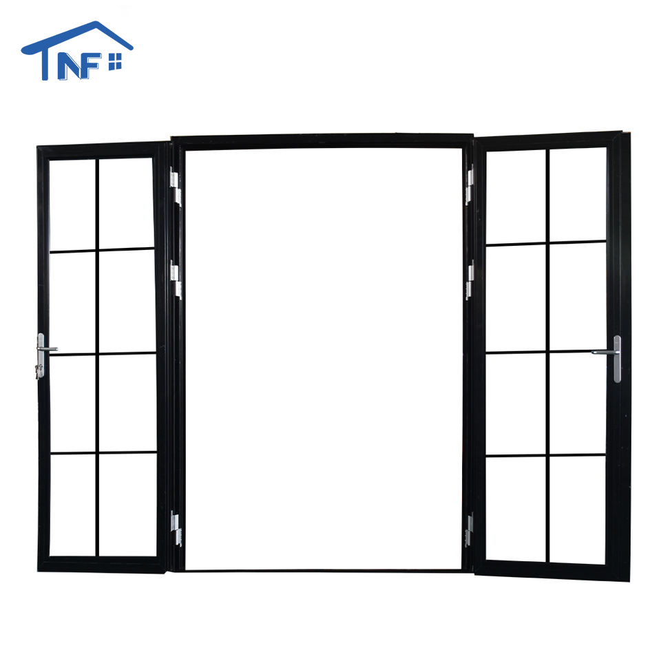 Simple Design Single Door Exterior Aluminum French Door Bathroom Narrow Frame Casement Aluminium Interior Glass Door