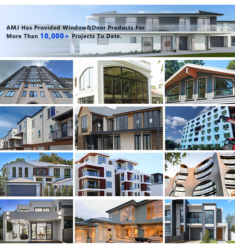 AMJ NFRC Csa AS2047 Modern Replacement windows Aluminum Door and Window Aluminum Vertical Sliding Window Double Hung Window