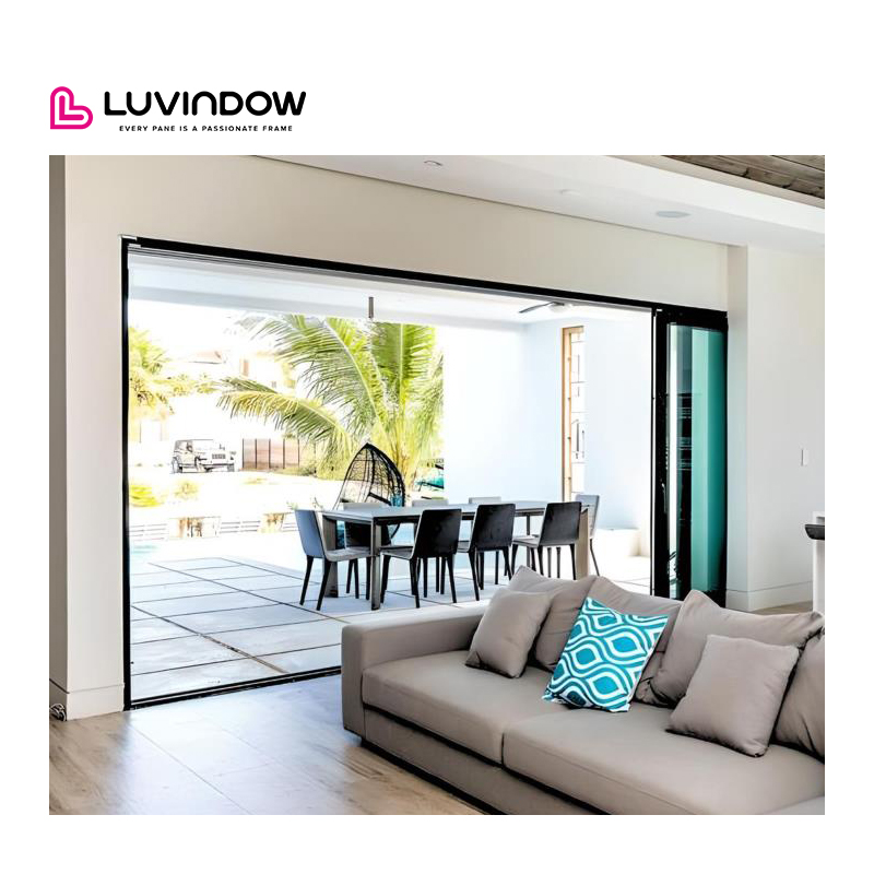 Narrow Frame Double Tempered Glass Aluminum and Glass Partition Slide Systems Modern Doors Sliding Glass Doors