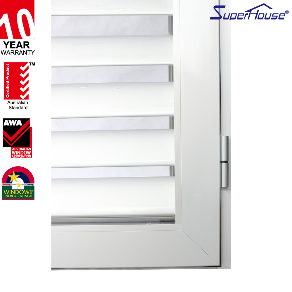 Superhouse Special Aluminium Exterior Aluminium Vented Loure Door With Chinese Best Workmanship