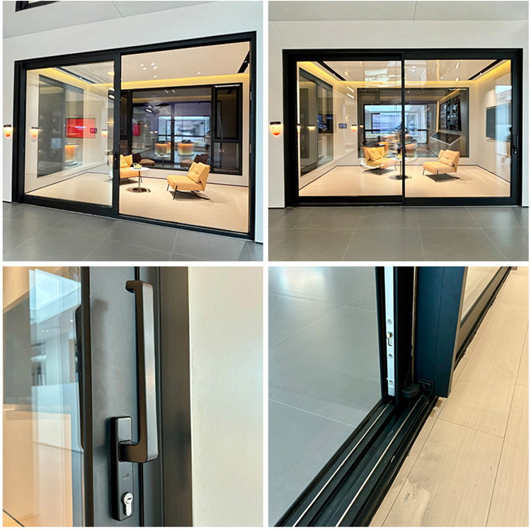DERCHI USA Brand Ultra View Aluminum Lift Slide Doors Save Energy Heat Insulation Heavy Duty Patio Aluminum Sliding Glass Doors