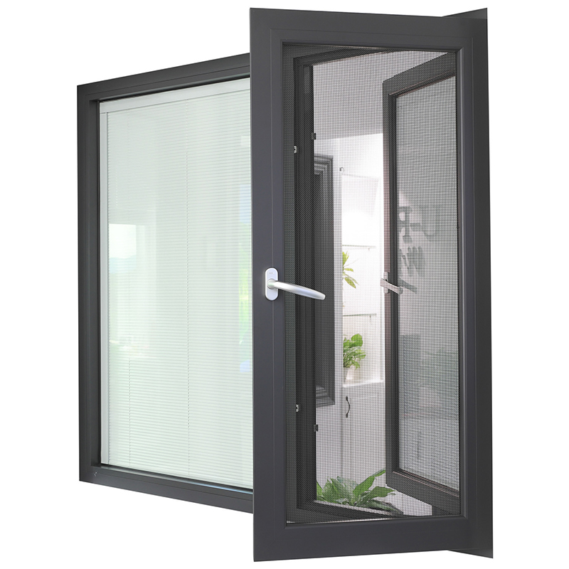 Hihaus Thermal Aluminum Nail Fin Double Pane Casement Replacement windows