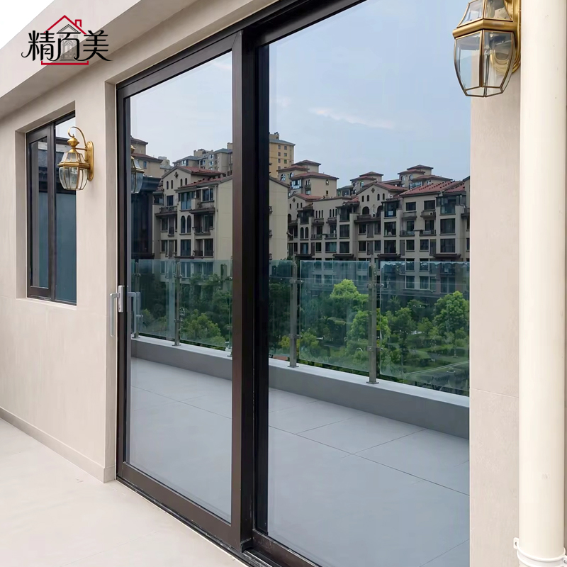 Modern Minimalist Weather Proof Corrosion Resistant Slim Frame Double Tempered Glass Aluminium Lift And Slide Door