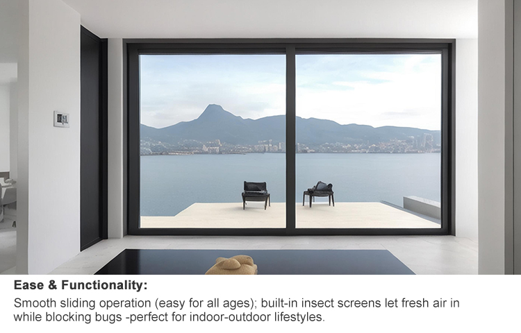 Thermal Break Wide View Soundproof Double Glazed Anti Sway Balcony Aluminum Sliding Windows Wide View Aluminium Window